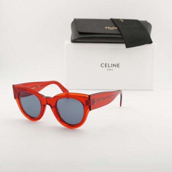 Celine CL40008I 66V Cat Eye Sunglasses - Shiny Red/Grey main image 6